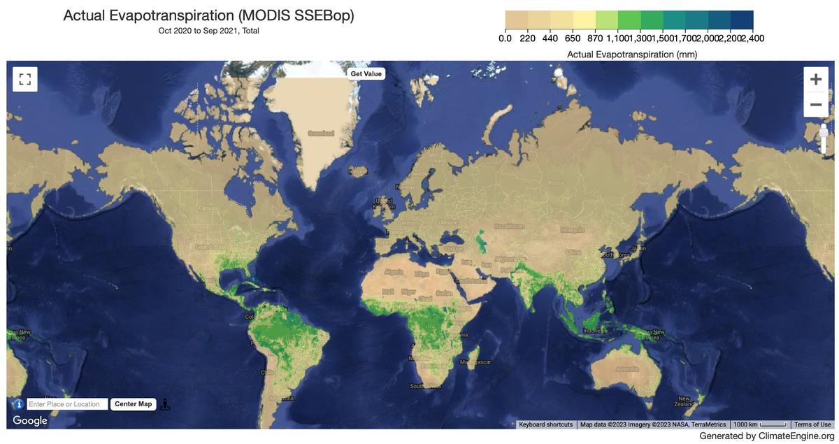 MODIS ET MOD16A2 - 1km - 8day